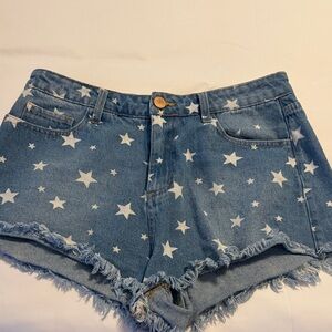 Starry Sky Blue Denim Shorts NWOT